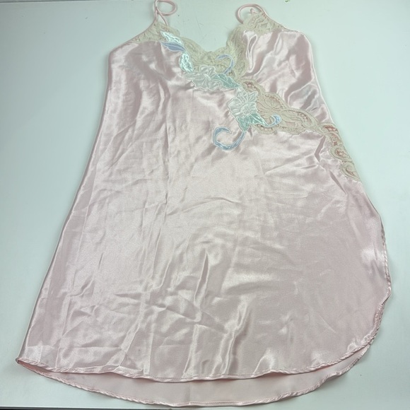Natori Pink Satin & Lace Nightgown/Slip dress - Picture 3 of 9